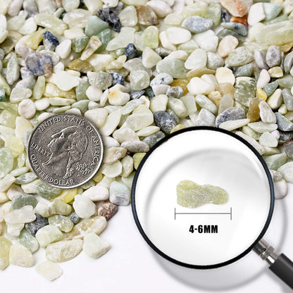 5LB Succulent and Cactus Bonsai DIY Rocks, Jade Bean Pebbles, Natural Decorative Polished Stones Vase Fillers Gravel for Plants，Terrarium , Fairy Gardening, Indoor Outdoor Decor Ornamental Stones.