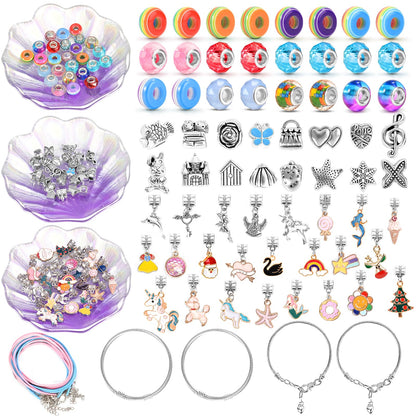 ZOOI Bracelet Making Kit for Girls, Friendship Charm Bracelet Making Kit, Arts and Crafts for Kids Girls Ages 8-12, Girl Toys Age 6-8, Jewelry Making Kit, Crafts Gifts for 6-12 Year Old Girl Purple
