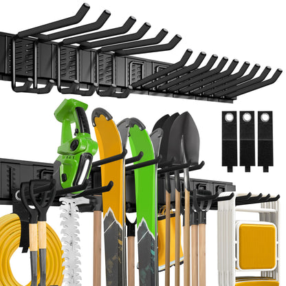 klasit Garage Wall Organizer,15Pack Carries 675 lbs,Garden Tool Organizer 48in With Large Storage Space,Easy Assembly, Sturdy Design,for Efficient Tool Storage Garage Organization