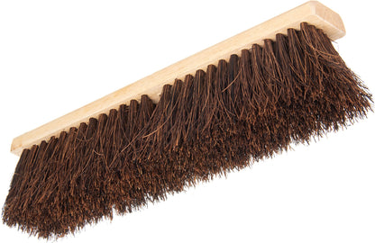 SPARTA Flo-Pac Garage Sweep with Palmyra Bristles, Heavy Duty Broom Head for Indoor and Outdoor Use on Rough Surfaces, 18" Long, 1 Count, Natural