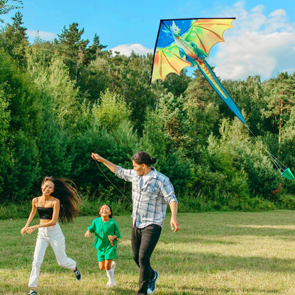 Xida Dragon Kites for Kids Ages 4-8, Kites for Adults, Easy to Fly Kite for Beginners, Boys & Girls, Durable and Quick Assembly, Perfect for Beach, Park, and Family Outdoor Activities