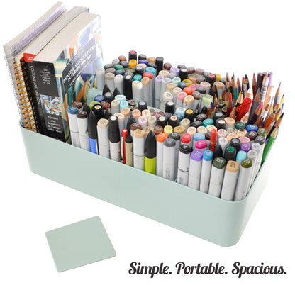 Enjoy Organizer Portable Caddy American Made, DIY Dividers, 8 Compartments, Supply Organizer, Portable Tote Basket with Handle Storage Organizer Bathroom, Office, Crafts, or School Supplies
