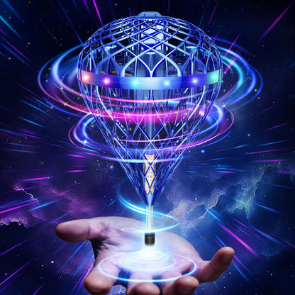 Flystars Flying Bouncing Toys, Next-Gen Pro 2025 Cosmic Globe Flying Orb Ball Motion-Control Hover Spinner with 3D Flips, Cool Birthday Toy for Kids 6+ Boys Girls Teens (Blue-L)