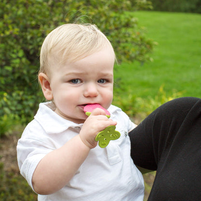 Award Winning Original Teethin’ Smart EZ Grip Fruit Teether by Innobaby - Sore Gum Relief for Front Teeth & Molars with BPA Free Teether Sensory Toy for Babies & Toddlers - Grape/Citrus/Berry