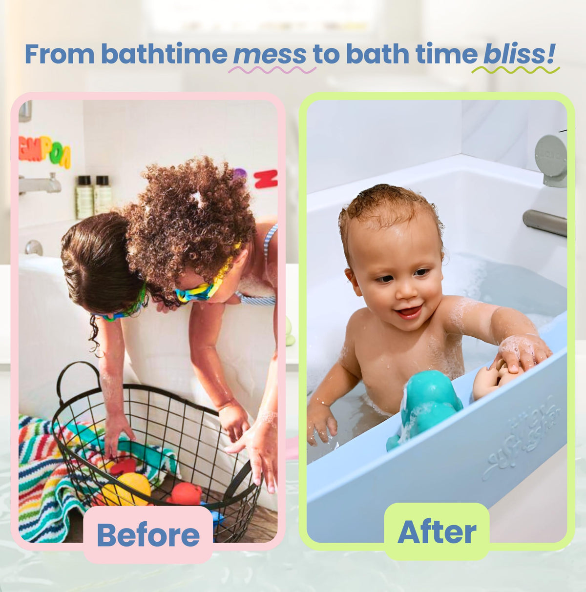 Little Splasher Original PlayPad, Bathtub Splash Guard Play Shelf - Toy Tray Caddy Holder Storage - Suction Cups Attach to Bath Tub - No Mess Water Spill in Bathroom for Toddlers Kids Baby (Orange)