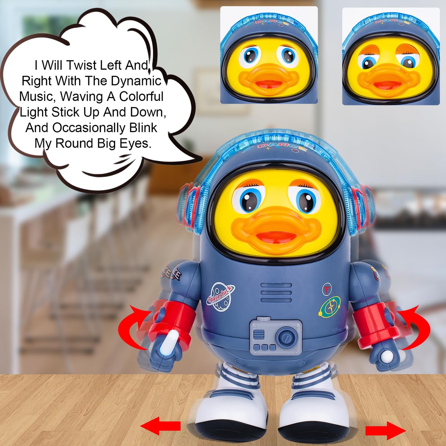 ZHMY Baby Toys, Electric Space Duck, Electric Music Toy,Electric Toys with Lights and Sounds, Moving Walking Dancing Toys for Toddler (Space Duck)