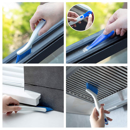 SHUNWEI 2 Pcs Cleaning Brush Small Scrub Brush for Cleaning Sink Bathroom Kitchen Edge Corner Grout Household Use with Handle