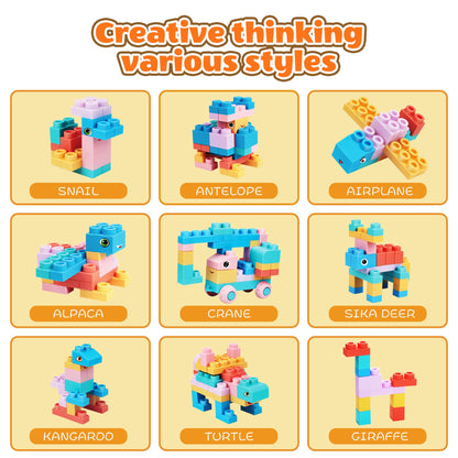 ZZXYPX 45pcs Soft Building Blocks for Toddlers - BPA-Free STEM Educational Toys Ages 18+ Months, Safe Preschool Learning Blocks for Creativity and Motor Skills Development