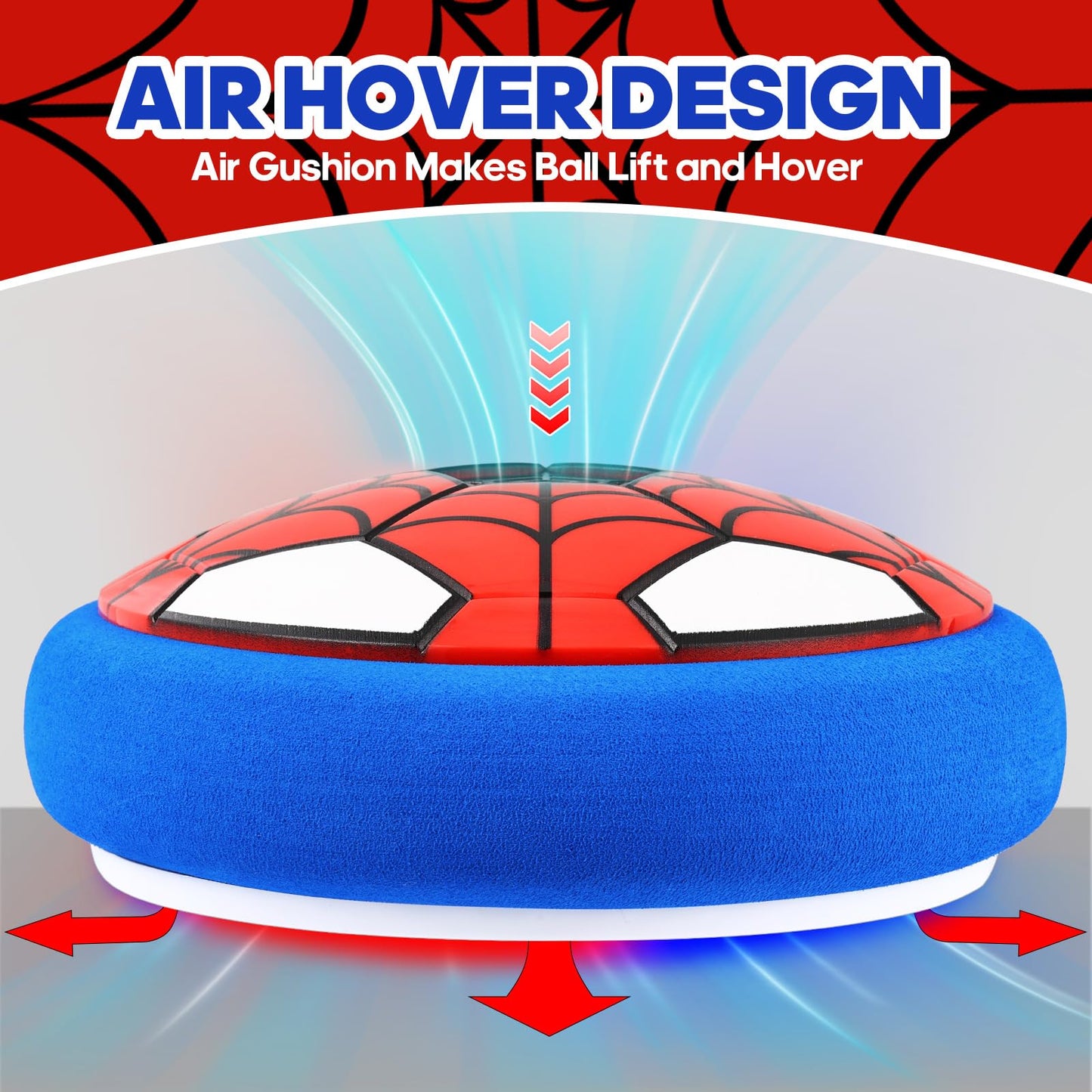 Indoor Hover Soccer Ball,Light-Up Toys for Boys Ages 5-7,6-8,8-12, Fun LED Football Game Toy with USB Rechargeable Battery,Christmas Birthday Gifts for Kid 4,5,6,7,8,9,10,11,12,13 Year Old