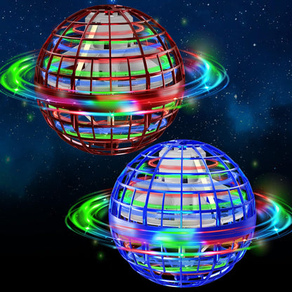 Flying Orb Ball Toys 2 Pack, Soaring Hover Boomerang Spinner Hand Controlled Mini Drone Cosmic Globe Spinning Kids Adults Outdoor Fly Toy Birthday Gift Cool Stuff for Boys Girls 6 7 8 9 10+ Year Old