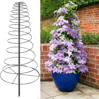 Spiral Frame Trellis for Climbing Plants Outdoor Indoor - 44" Adjustable Heavy Duty Metal Garden Plant Support with Anti-Wobble Screws,for Pole Beans,Tomato, Sweet Pea,Clematis,Potted Plants,Vine