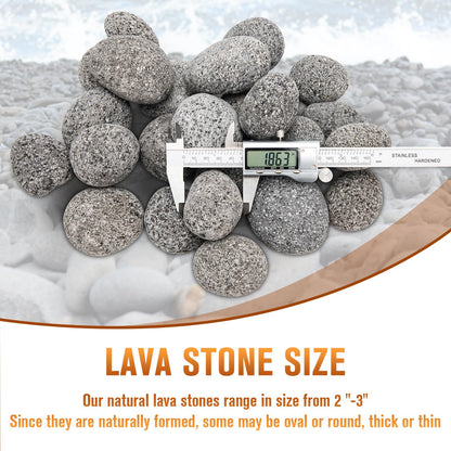 Black Lava Rocks for Fire Pit,2"-3" Natural Lava Stones, Black Lava Rocks for fire Pit and Fireplace（10 Pound）
