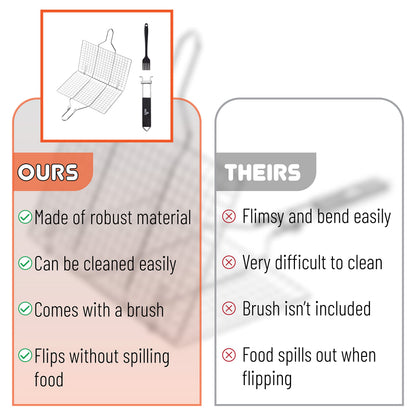 UNCO Stainless Steel Fish & Vegetable Grill Basket