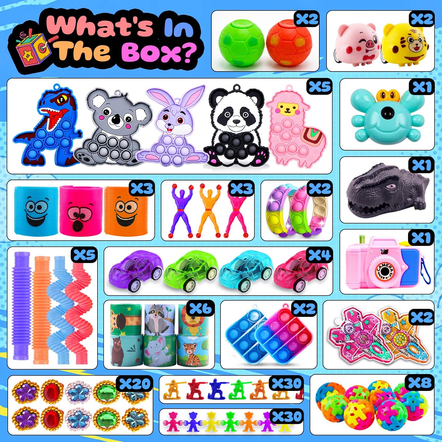 Kiss Monkey Party Favors for Kids 8-12 4-8, 640 PCS Fidget Toys Bulk, Prize Treasure Box Toys for Classroom, Goodie Bags Stuffers for Kids, Birthday Gifts, Carnival Prize, Pinata Stuffers