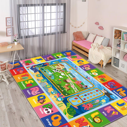 AKASISRUG Baby Play Mat for Floor, Kids Playmat Baby Crawling Mats Educational Tummy Time Mats Soft ABC Play Mat for Babies Infants Floor Mat for Kids Learning Playing (78.7X59 INCH, Style 1)