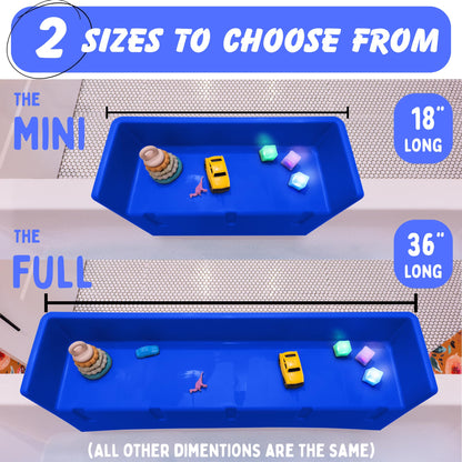 Tub Topper® Bathtub Splash Guard & Bath Shelf for Kids – Toddler Bath Tray, Bath Toys Storage & Ledge Organizer – Splash Guard for Bathtub with Suction Cups – Kids Bathroom Accessories (Blue)