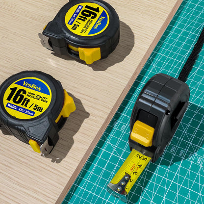 Tape Measure 16 ft, 8 Pack Bulk Easy Read Measurement Tape, Self-Locking Measuring Tape Retractable 16 FT by 1 in
