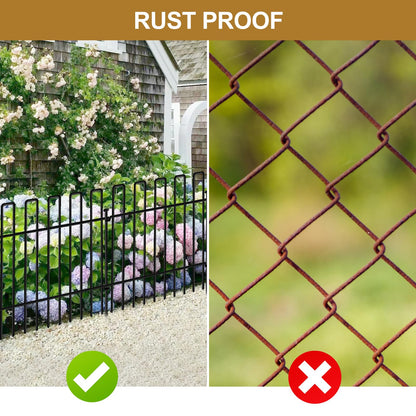 26 Panels No Dig Animal Barrier Fence, 13in(H) x 37ft(L) Garden Edging Border Fencing, Rustproof Metal Stakes Decorative Garden Fence, Dog Digging Defense Fencing Barrier for Outdoor, Yard, Patio