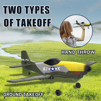 OMNANGO RC Plane，3 Channel RC Jet Plane with 2.4GHz Remote Control 6-Axis Gyro Drone for Kids 8-12 & Adults, Beginner-Friendly Outdoor Remote Control Airplane, Rechargeable Battery, Easy to Fly