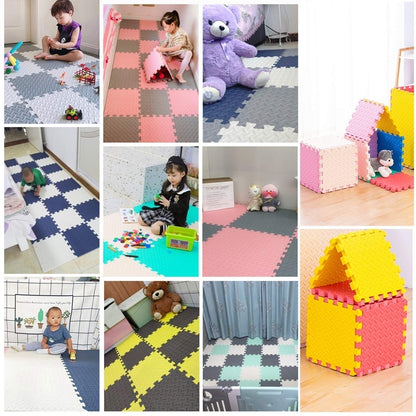 ALGFree Infant Crawling Mat EVA Soft Playmats Foam Puzzle Play Mat for Kids Childrens Toddler Living Rooms Yoga Gym Play Area Interlocking Floor Tiles, Free Combination