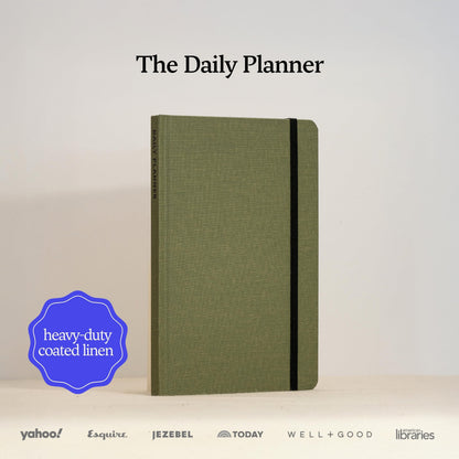Kunitsa Co. Undated Planner - Hardcover, with Habit Tracker & Goal Setting - Daily, 120 Days, Start Anytime (Forest)
