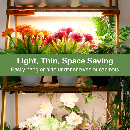 LPMZMBL 40W Ultra-Thin Panel Full Spectrum Grow Lights, 768 LEDs Growing Light for Indoor Plants with Daisy Chain Function, Grow Lights for Seed Starting with 4/8/12/16/20H Auto On/Off Timer (4pcs)