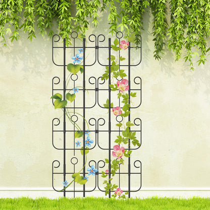 Trellis for Climbing Plants Indoor, Expandable Heavy-Duty Metal Trellis for Potted Plants Outdoor, Flowers Vine Ivy, Sturdy Houseplant Pothos Plant Climber Support, 8 Pack