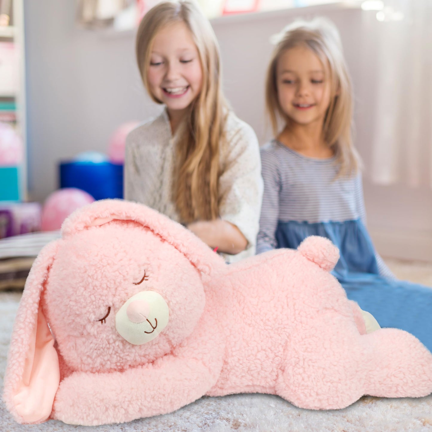 Cudhug Large 31.5" Bunny Stuffed Animal, Giant Easter Plush Bunny, Jumbo Soft Rabbit Toy Birthday Party Gifts for Kids Girls Boys