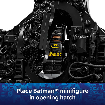 LEGO DC Batman: Batman Logo Building Toy - Super Hero Bedroom Decor for Kids, Boys & Girls, Ages 12+ - with Classic & Golden Batman Minifigures - Gift Idea for Birthdays & Fans - 76330