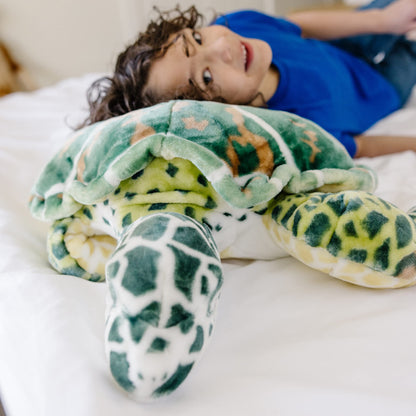 Melissa & Doug Giant Sea Turtle - Lifelike Stuffed Animal (Nearly 3 feet Long)