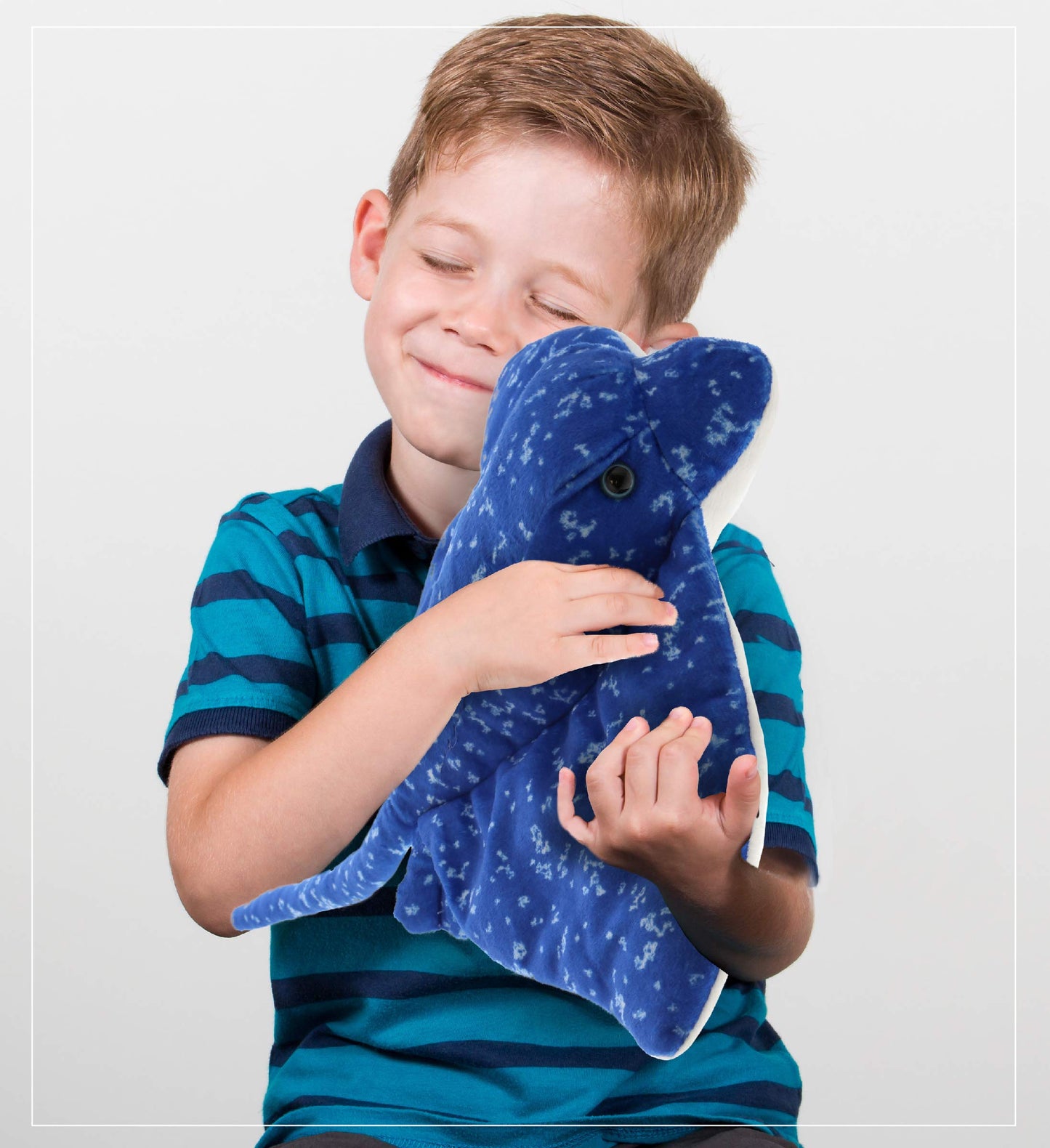 DolliBu Spotted Blue Stingray Plush - Super Soft Stuffed Animal Stingray Toy, Wild Collection Ocean Plush Gift for Kids and Adults, Cute Sea Creature Stuffed Ray - 17 Inches