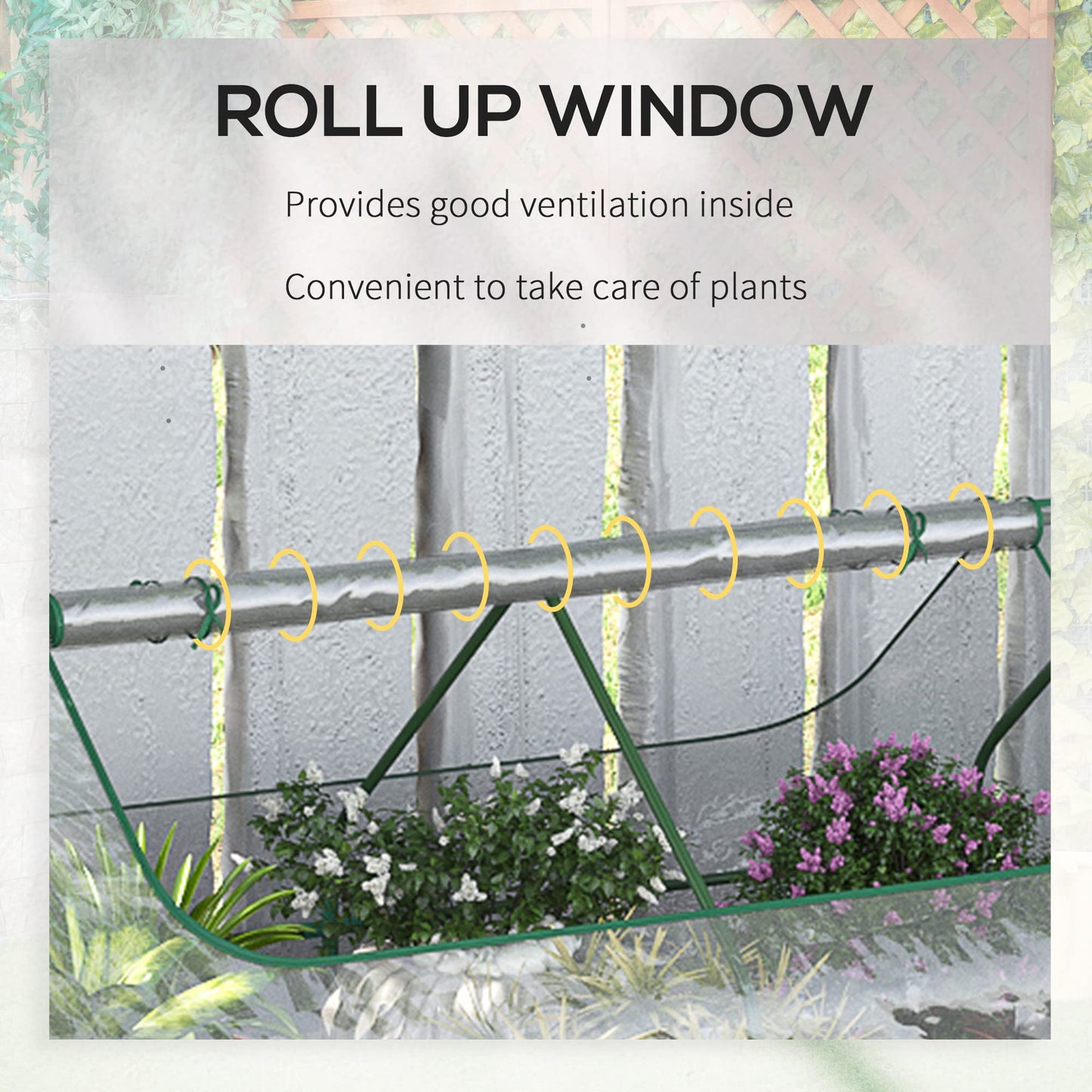 Outsunny 6 x 3 x 1ft Metal Planter Box with Mini Greenhouse, Galvanized Raised Garden Bed with Cover for Herbs and Vegetables, Small Greenhouse for Patio Garden Balcony, Clear and Silver