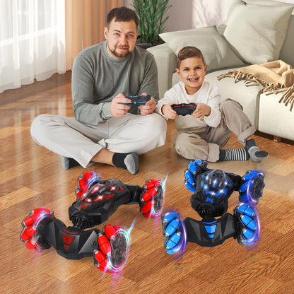 XAMIMM Remote Control Car, Gesture Sensing RC Stunt Car, 4WD Offroad for Rotating, 2.4 Ghz Remote Control and Hand Controlled Twist Cars,Transform RC Cars, Toy Presents for Boys and Girls Age 6-13