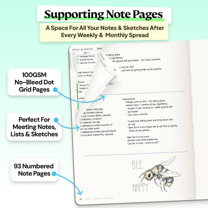 Roterunner Purpose Planner Notebook B5 7.5”x9.8” Undated 2026 Daily Weekly and Monthly Productivity Goal Setting Tool for Work Home ADHD Planner for Adults Self Care Journal