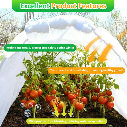 White Plant Covers Freeze Protection, 10 x 30 ft - 1.5 oz/yd² Frost Cloths for Outdoor Plants, Tree Covers Freeze Protection, Winter Garden Blanket, Sun Cover for Plants for Greenhouse, Vegetables