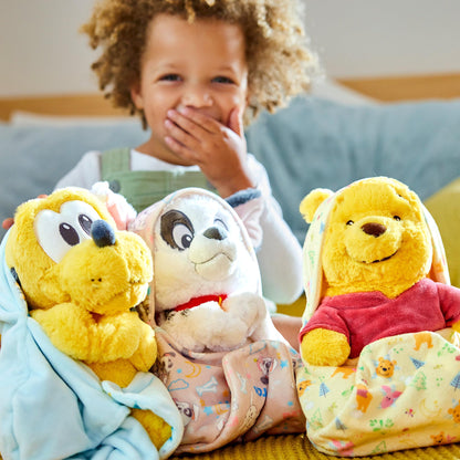 Disney Store Official Pluto Plush with Blanket Pouch - Disney Babies Plushy in Baby Swaddle - Kids Toy for Those who Love Plush Figure Toys, Cute Plushies, & Baby Stuffed Animals - Small - 10"