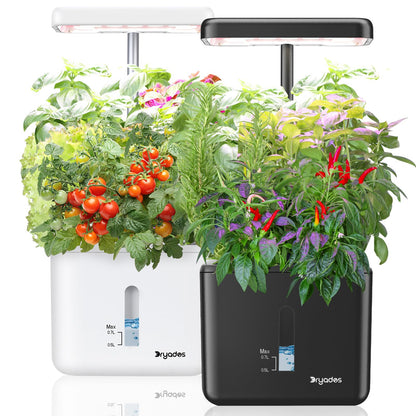 2 PACK Plant Pots Indoor Garden Planter Growing Systems Small Smart Soil Gardening System with 17 Watts LED Grow Light Auto Timer Self-Watering Soil Planter Pot Gifts for Mom Women (No Seeds&Soil)