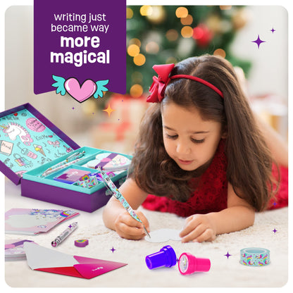 Pretty Me Unicorn Stationery Set for Kids - Birthday Gifts for Girls Ages 6, 7, 8, 9, 10 to 12 Year Old Age - Stationary Letter Writing Art Kit - Best Girl Birthday Gift - Preteen Craft Toys, Presents