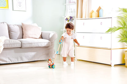 Hape Dancing Butterflies Push and Pull Toy, Assorted Colors, 12+ Months, L: 4, W: 6.9, H: 22.2 inch