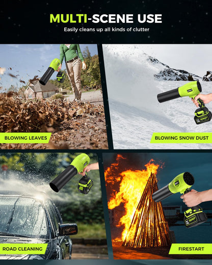 Sedeep Leaf Blower Cordless with Battery and Charger, 980,000 RPM, Extended Nozzle, Lightweight Handheld Design,Blower for Patio Cleaning,car Blowing Water, Blowing Leaves and Dust
