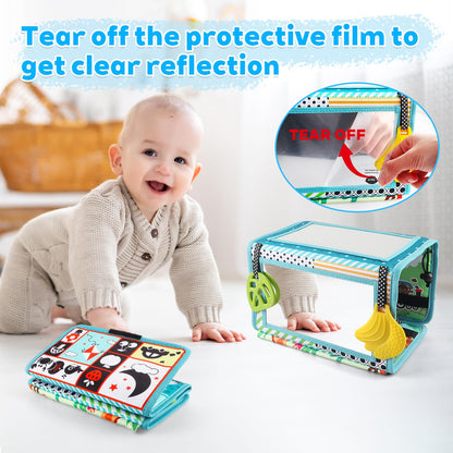 victob Baby Toys 0-6 Months - Tummy Time Baby Mirror Infant Toys - High Contrast Baby Toy for Newborn - Montessori Sensory Toy 0 2 3 4 5 6-12 Months Boy Girl Shower Gifts
