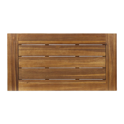 Christopher Knight Home Carlisle Outdoor Acacia Wood Coffee Table, Sandblast/Rustic Metal