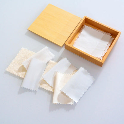 Montessori Second Fabric Box, 12-Piece Tactile Sensory Toys, 6-Pair Sensorial Materials for Refined Touch, Montessori Toys White Fabric Box for Kids Ages 3.5-6, Homeschool Preschool Learning Supplies