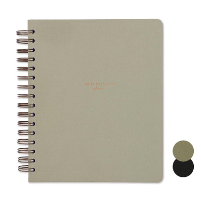 Daily Productivity Planner with Monthly View - Large 93 Day Dashboard Desk Notepad for Time Management, Mindfulness, Self Care, Goal Setting, To Do List-Hard Cover Wire-bound