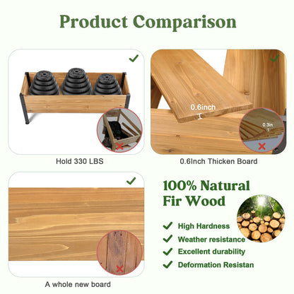 Borsynium Wooden Rectangular Flower Box with Low-Iron Legs, Planting Bed for Flowers and Vegetables, Suitable for Garden and Balcony. Dimensions:39.37 * 13.9 * 12.5 inches