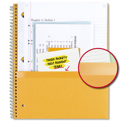 Five Star Spiral Notebook + Study App, 5 Subject, College Ruled Paper, 8-1/2" x 11", 200 Sheets, Fights Ink Bleed, Water Resistant Cover, Pacific Blue (73635)