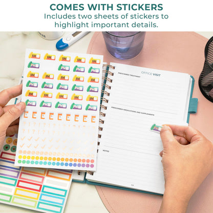 Clever Fox My Child's Health Record Keeper – Child & Baby Medical Records Organizer Log Book – Childcare Journal Notebook & Healthy Tracker for Newborn & Children – Childcare Essentials (Aquamarine)
