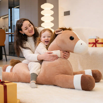 Jrystar Giant Horse Stuffed Animals, Large Stuffed Horse Plush Pillow, 37" Soft Large Stuffed Pony, Cute Farm Animals Plush Toys, Gifts for Kids Boys Girls on Birthday Children's Day Christmas
