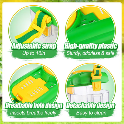 2Sets Bug Catcher for Kids - Sturdy Kids Bug Catching Kit Gifts with Collector Butterfly Net Tweezer, Bugs Habitat Outdoor Explorer Kit for Age 3 4 5 6 7 8, 8Pcs