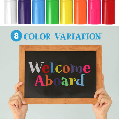 Jumbo Liquid Chalk Markers - Bold Chalk Markers for Chalkboards, Window Marker, Chalks Pens for Signs, Blackboard, Glass - Square Reversible Tip (15mm, 8 Pack)